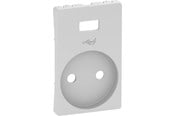 Lauritz Knudsen - LK FUGA afdækning til stikkontakt med 5V USB-lader 1½ modul, lysegrå - 500D5801