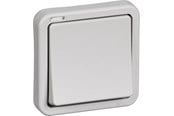 Lauritz Knudsen - LK OPUS 74 afbryder med korrespondance og lampe 250V 1 modul, lysegrå - 522M5806