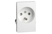 Lauritz Knudsen - LK FUGA stikkontakt 2-polet med pindjord 1½ modul 16A, hvid - 501D6671