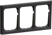 Lauritz Knudsen - LK FUGA Softline 63 ramme 3x1½ modul, koksgrå - 500D8315