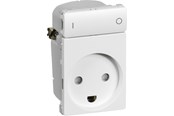 Lauritz Knudsen - LK IHC Wireless FUGA stikkontakt 1½ modul, hvid - 505D6501