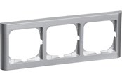 Lauritz Knudsen - LK FUGA Softline 63 ramme 3x1 modul vandret, stålmetallic - 500D7230