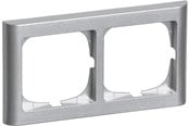 Lauritz Knudsen - LK FUGA Softline 63 ramme 2x1 modul vandret, stålmetallic - 500D7220
