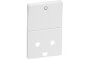 Lauritz Knudsen - LK FUGA tangent/afdækning for stikkontakt med 2-pol afbryder 2-pol med jord 1½ modul, hvid - 530D6920