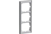 Lauritz Knudsen - LK FUGA Softline 63 ramme 3x1 modul, stålmetallic - 500D7030