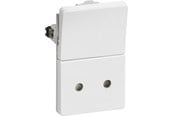 Lauritz Knudsen - LK FUGA stikkontakt med afbryder 1½ modul, hvid - 501D6114