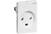 Lauritz Knudsen - LK FUGA stikkontakt EDB 2-pol med jord 1½ modul, hvid - 501D6621