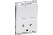 Lauritz Knudsen - LK OPUS 66 stikkontakt med afbryder 2-pol med jord 1½ modul, hvid - 501N6014