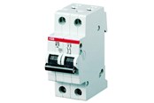 Komponenter til tavler og kasser - ABB Automatsikring c 6a, 2-polet c-karakteristik, brydeevne 6ka, 230/400v ac, 35mm bred s202-c6 - 2CDS252001R0064