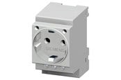 Komponenter til tavler og kasser - Siemens Schuko-stikdåse for din-skinne - 5TE6800