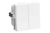 Lauritz Knudsen - LK FUGA afbryder krone,1 modul, hvid - 542D6005