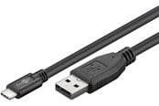 USB kabel - Pro USB-A <-> USB-C - 3m - USB 3.0 - Sort - PUSB3.0-AC-BLK-3M