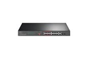 Switch - TP-Link TL-SL1218MP 16-Port 10/100 Mbps + 2-Port Gigabit Rackmount Switch with 16-Port PoE+ - TL-SL1218MP