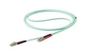 Netværkskabel - StarTech.com 15m OM4 LC to LC Multimode Duplex Fiber Optic Patch Cable - patch cable - 15 m - aqua - Blå - 15m - 450FBLCLC15