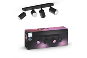 Smart Home - Philips Hue Fugato Plate/Spiral 4x5.7W Spots - Sort - 929003810201