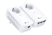 Netværksudstyr & Forlænger til trådløs - TP-Link TL-PA8033P KIT AV1300 3-Port Gigabit Passthrough Powerline Starter Kit - TL-PA8033P KIT