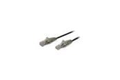 Netværkskabel - StarTech.com 2m CAT6 Cable - Black Slim CAT6 Patch Cord - Snagless - LSZH - patch cable - 2 m - black - Sort - 2m - N6PAT200CMBKS