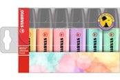 Skrive- og Tegneværktøjer - STABILO BOSS Pastel highlighter, sæt med 6 farver - 70/6-2
