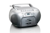 DAB, netværks- og clockradio - Lenco SCD-420SI - Portable FM Radio CD- Cassette player - FM - Stereo - Sølv - SCD-420SI