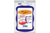 Konference & Præsentation - BIC Velleda tosidet whiteboardtavle (21 x 31 cm) med whiteboardmarker og tavlesvamp – Assorterede rammefarver, pakke med 1 - 841362