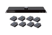 Repeater, boostere, bridges & transceiver - IC INTRACOM techly HDMI 1x8 Extender Splitter over CAT6/6a/7 50m with IR pass-back - IDATA EX-HL81TY
