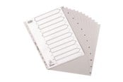 Lommer, Omslag & Registre - Bantex  Strong-Line® Registersæt 1-12, Grå - 100204774