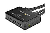 KVM-switch - StarTech.com 2-Port HDMI KVM Switch with Built-In Cables - USB 4K 60Hz - KVM / audio switch - 2 ports - SV211HDUA4K