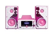 Mikrosystem - Lenco MC-020 Princess - Micro set with FM Radio Bluetooth® USB and AUX ingang - Princess - MC-020P