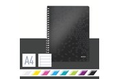 Blokke, Formularer & Notesbøger - Leitz Notesblok  WOW PP A4 linjeret 80 gram 80 ark Sort - 46370095