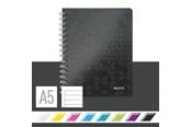 Blokke, Formularer & Notesbøger - Leitz Notesblok  WOW PP A5 linjeret 80 gram 80 ark Sort - 46390095