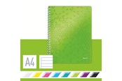 Blokke, Formularer & Notesbøger - Leitz Notesblok  WOW PP A4 linjeret 80 gram 80 ark Grøn - 46370054