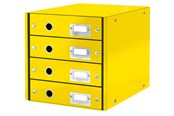 Arkivering & Opbevaring - Leitz Skuffekabinet Click & Store WOW 4 skuffer Gul - 60490016