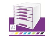 Arkivering & Opbevaring - Leitz Skuffekabinet Desk Cube WOW 5-skuffer Lilla - 52142062