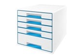 Arkivering & Opbevaring - Leitz Skuffekabinet Desk Cube  WOW 5-skuffer Blå - 52142036