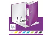 Brevordnere og Ringbind - Leitz Brevordner  180° WOW lamineret pap A4/80 mm Lilla - 10050062