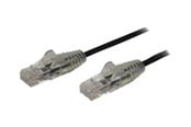 Netværkskabel - StarTech.com 3m CAT6 Cable - Black Slim CAT6 Patch Cord - Snagless - LSZH - patch cable - 3 m - black - Sort - 3m - N6PAT300CMBKS