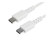 USB kabel - StarTech.com 1 m / 3.3 ft. USB C Cable - White - Aramid Fiber - USB-C cable - 1 m - RUSB2CC1MW