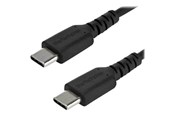 USB kabel - StarTech.com 1 m / 3.3ft. USB C Cable - Black - Aramid Fiber - USB-C cable - 1 m - RUSB2CC1MB
