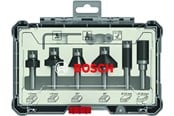 Fræser - Bosch Bitsæt til fræsejern, 6 dele, Trim&Edging, skaft på 1/4" - 2607017470