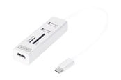 USB hub - DIGITUS DA-70243 - hub - 3 ports USB hub - 3 ports - Hvid - DA-70243
