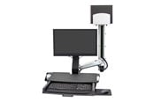 Skærmholder - Ergotron SV Combo System with Worksurface & Pan Medium CPU Holder - mounting kit (Lift and Pivot) - 45-595-026