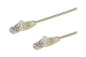 Netværkskabel - StarTech.com 1.5m CAT6 Cable - Grey Slim CAT6 Patch Cord - Snagless - LSZH - patch cable - 1.5 m - grey - Grå - 1m - N6PAT150CMGRS