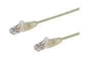 Netværkskabel - StarTech.com 1m CAT6 Cable - Grey Slim CAT6 Patch Cord - Snagless - LSZH - patch cable - 1 m - grey - Grå - 1m - N6PAT100CMGRS