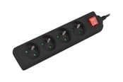 Strømkabel (ekstern) - Lanberg PS1-04E-0150-BK - power strip - 2500 Watt - PS1-04E-0150-BK