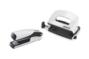 Hulapparater & Hæftemaskiner - Leitz Hæftemaskine & hulapparat sæt WOW Mini NeXXt WOW Mini blister Hvid - 55612001