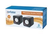 Højttalere - PC - IC INTRACOM Manhattan 2600 Series Speaker System Small Size Big Sound Two Speakers Stereo USB power 3.5mm plug for sound In-Line volume control Black - 161435