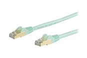 Netværkskabel - StarTech.com 10m CAT6a Ethernet Cable - Aqua RJ45 Shielded Cable - Snagless - patch cable - 10 m - aqua - Grøn - 10m - 6ASPAT10MAQ