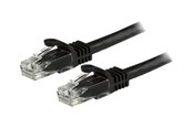 Netværkskabel - StarTech.com 7.5 m CAT6 Cable - Black Patch Cord - Snagless - ETL Verified - patch cable - 7.5 m - black - Sort - 7.5m - N6PATC750CMBK