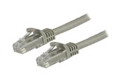 Netværkskabel - StarTech.com 7.5 m CAT6 Cable - Grey Patch Cord - Snagless - ETL Verified - patch cable - 7.5 m - grey - Grå - 7.5m - N6PATC750CMGR
