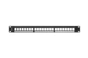 Netværkstilbehør - Lanberg PPKS-1024-B Patch Panel Blank 24-Port 1U for Keystone Modules Black - PPKS-1024-B